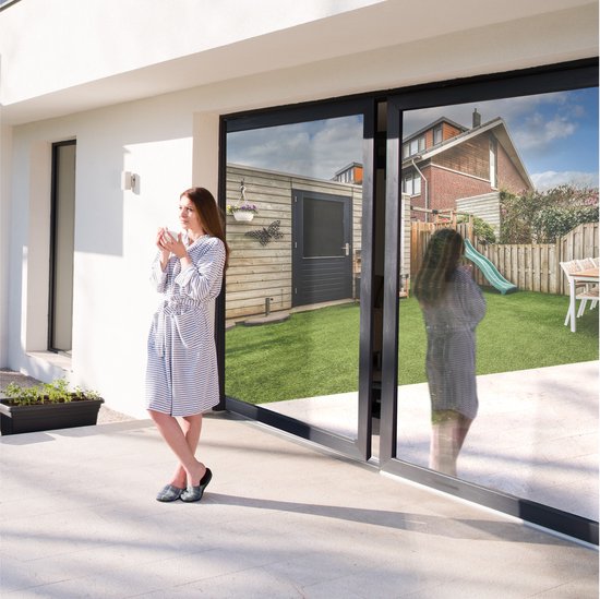 Film de protection solaire pour fenêtres Homewell® - 120 x 300 cm – Isolant et résistant à la chaleur – Protection contre les regards indiscrets – Compatible HR++(+) – Effet miroir à 15 % – Argenté