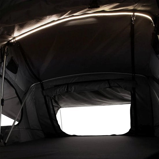 Tente de toit Lago - 2 personnes - Matelas inclus - Noir - 140x240 cm