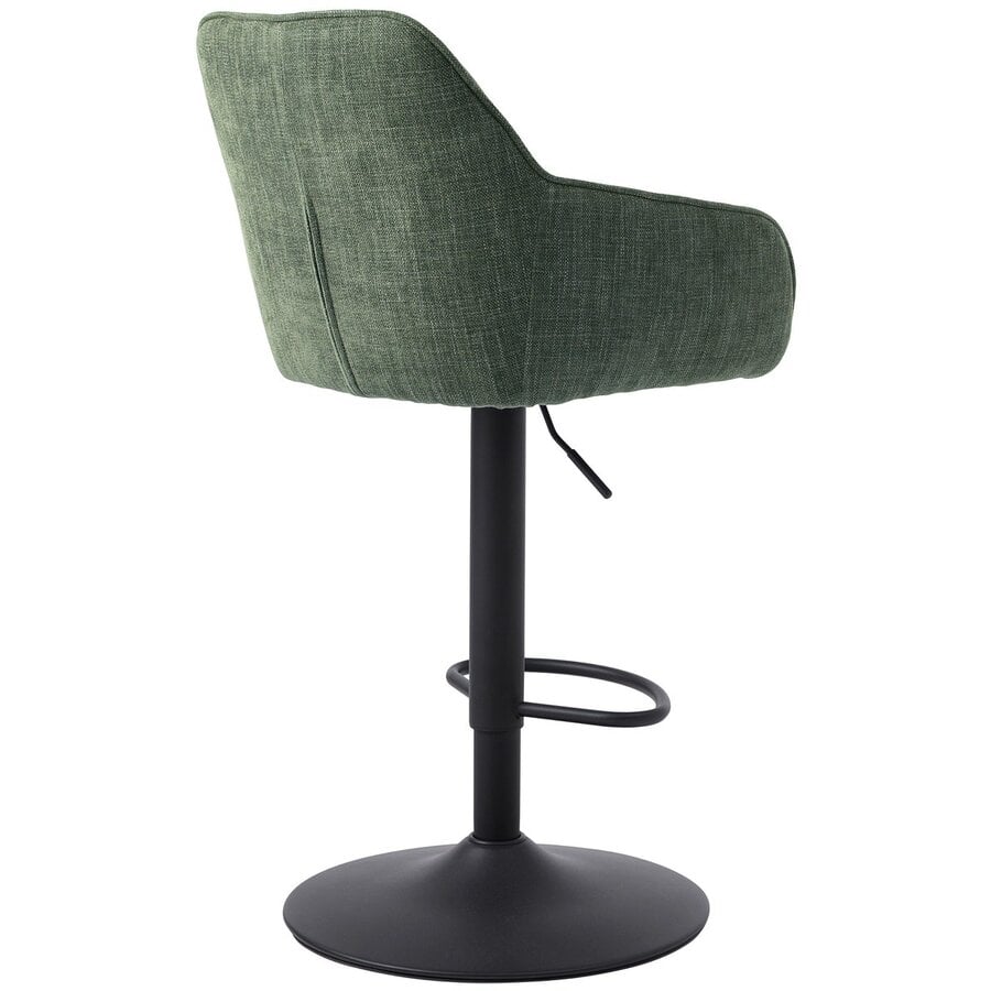 Criks Design Charly : lot de 2 tabourets de bar – Chaises de salle à manger vertes – Hauteur d'assise réglable de 65 à 86 cm – Avec repose-pieds – Poids max. : 135 kg