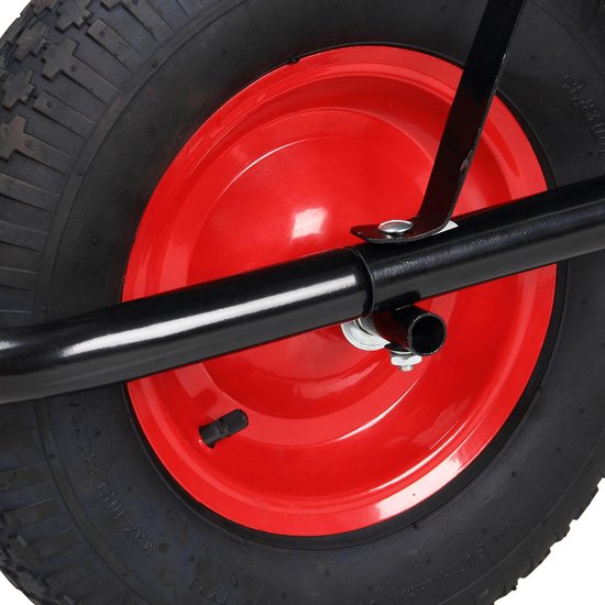 Brouette Gardebruk 100 L - Bac plastique - jusqu'à 150KG Vert