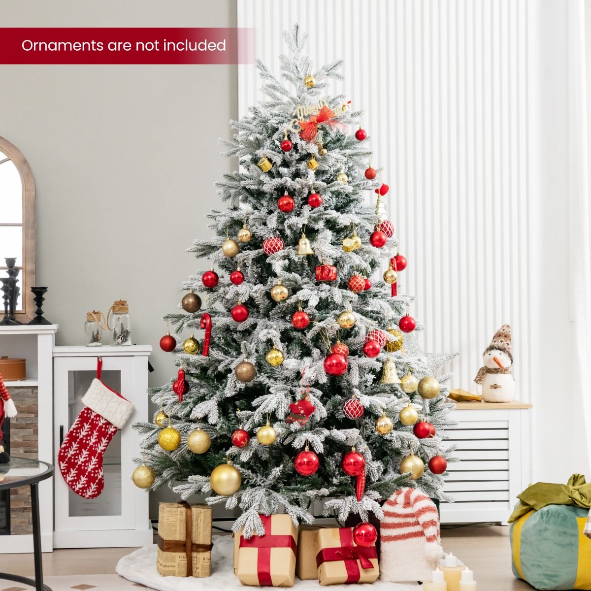 Coast Christmas Tree 180 cm - Neige - Lumières LED blanc chaud - Vert/Blanc