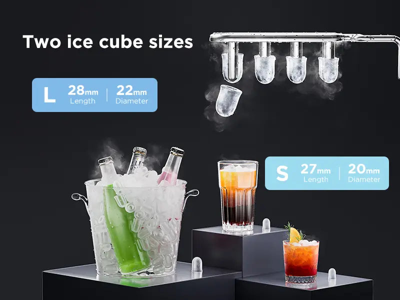 Machine à glaçons « Comfee » grise - 12 kg/24 h - Glaçons en 6 minutes - Autonettoyante