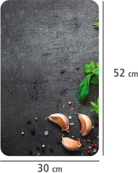 WENKO : plaques de protection en verre pour cuisinières - lot de 2 HERBS