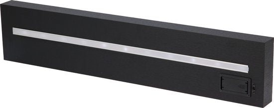 Home&Stylingcollection étagère murale-noire-avec-éclairageLED-60cm