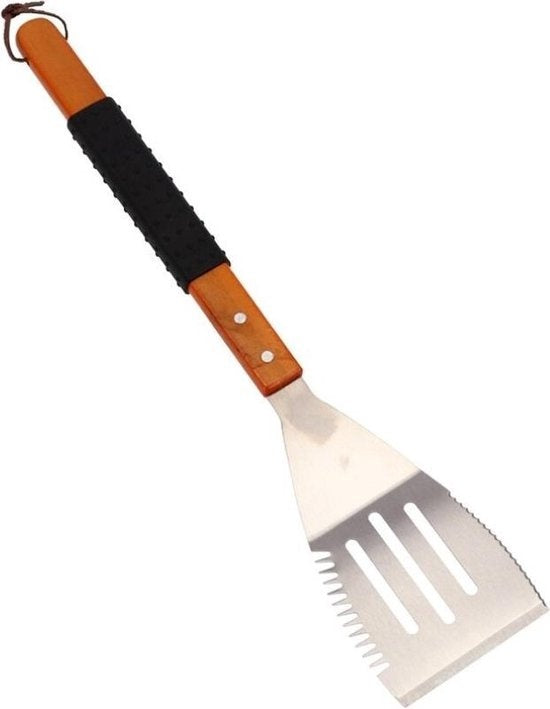 Spatule pour barbecue avec manche en plastique en acier inoxydable 47 cm - Spatule à frire - Spatule à pâtisserie
