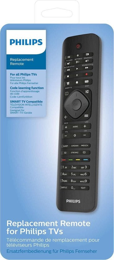 Télécommande Philips - Philips TV SRP4000/10 - Télécommande universelle pour téléviseur Philips - Noir