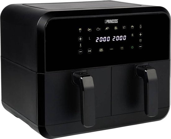 Princesse - Friteuse double - Avec fonction air chaud et minuterie