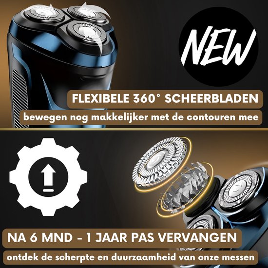 Rasoir 2-en-1 pour homme avec tondeuse S222 - Sansbeauté® - Wet & Dry - Tondeuse de précision - Électrique - Rasoir électrique - Étanche