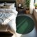 Tapis rond Tectake Soft Zone Ø 120 cm – Vert – Ultra-doux et lavable