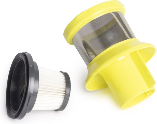 BREND BR-2214 Aspirateur à main sans fil avec éclairage LED - Le triple filtre ramasse 99,5 % de poussière fine - Blanc/vert