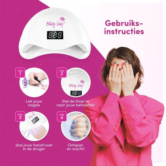 TheBeautyWay Sèche-ongles - pour ongles en gel - Convient à tous les vernis en gel - 24 LEDs