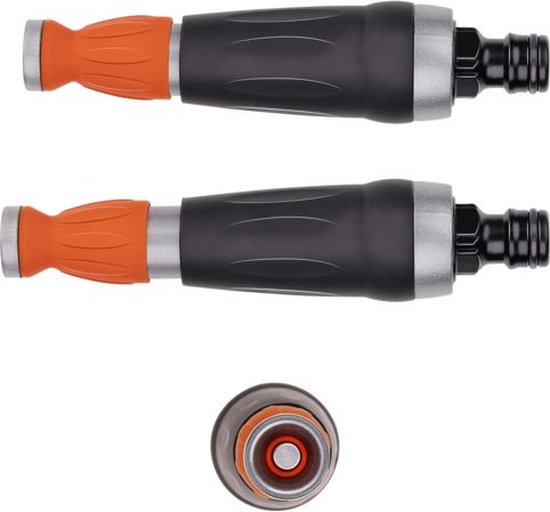 BLACK+DECKER Buse réglable - Pistolet d'arrosage pour tuyau d'arrosage - Débit d'eau réglable - 12 x 3.5 x 3.5 CM - Orange/Noir