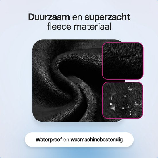 Roegaarden Plane Cot - Lit bébé - Polaire confortable - Résistant à l'eau - Lavable - Noir