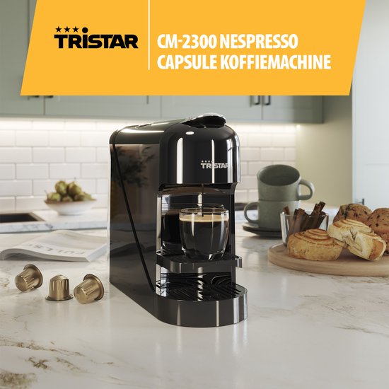 Tristar CM-2302 - Machine à café à dosettes - Compatible Nespresso - 0,8 L - 1 400 W - Compacte et facile à utiliser
