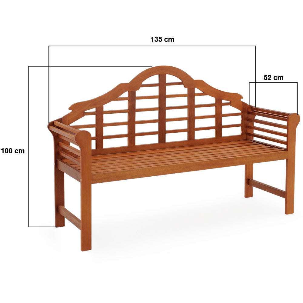 Banc de jardin - Casaria - Bois d'eucalyptus certifié FSC® - Brun