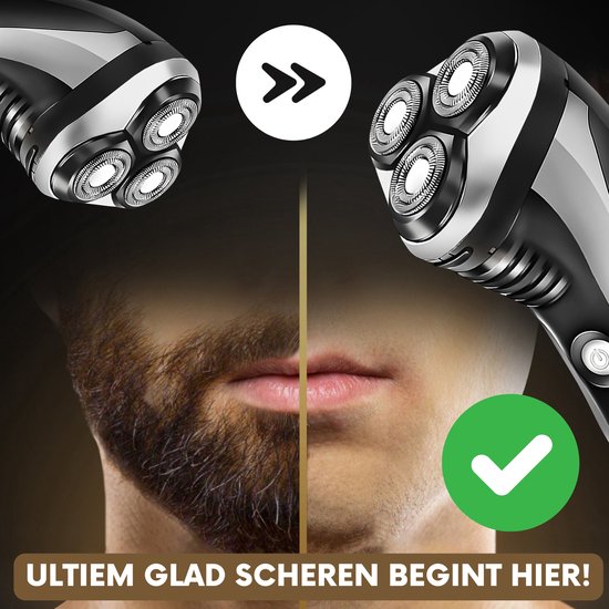 Rasoir 2-en-1 pour hommes avec tondeuse S1111 - Sansbeauté® - Wet & Dry - Tondeuse de précision - Électrique - Rasoir électrique - Étanche