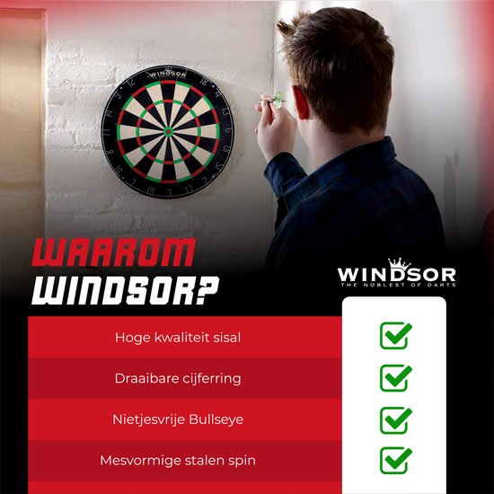 WINDSOR Dartbord - Blade Wire - Sisal - Cavalier 6