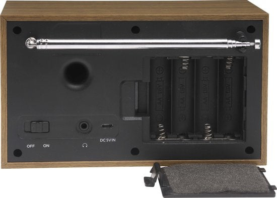 Denver DAB Radio - Retro Radio - Keukenradio - Draagbare Radio - Batterijen & Netstroom - DAB46 - Wit