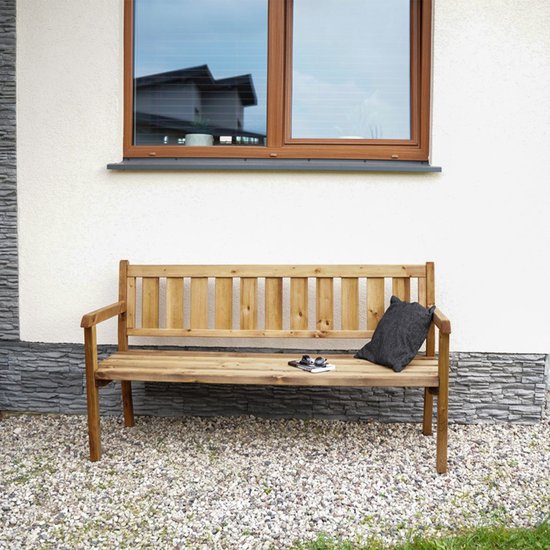 Banc de jardin AXI Charlotte en bois 170 cm - Marron