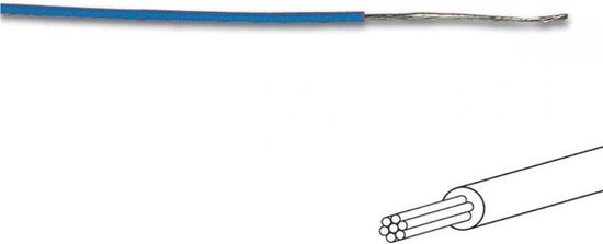 Fil de montage - Ø 1.4 Mm - 0.2 Mm² - Multicore - Bleu
