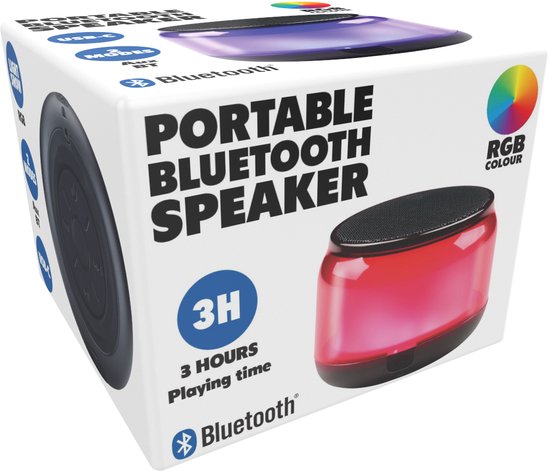 Enceinte Bluetooth portable - Boîte à musique avec éclairage RVB - Party box avec 3 heures d'autonomie - Enceinte sans fil avec USB-C