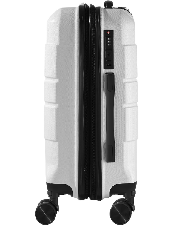 Ensemble de valises Tectake Brice, 3 pièces – L, M et S – ABS – Roulettes à 360° – Cadenas TSA – Blanc