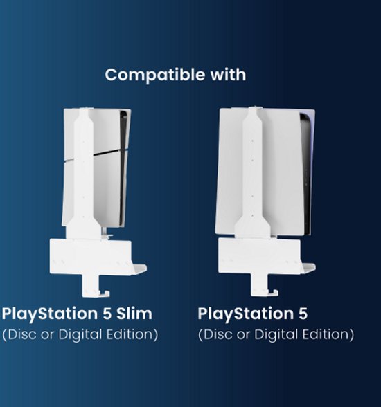 Support mural adapté à la Playstation 5 - VDD Gaming - Console/manettes/casques