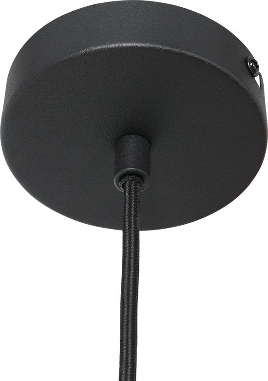 Suspension Carré 3379ZW – lampe industrielle noire, en acier, hauteur réglable de 30 à 150 cm, Mexlite