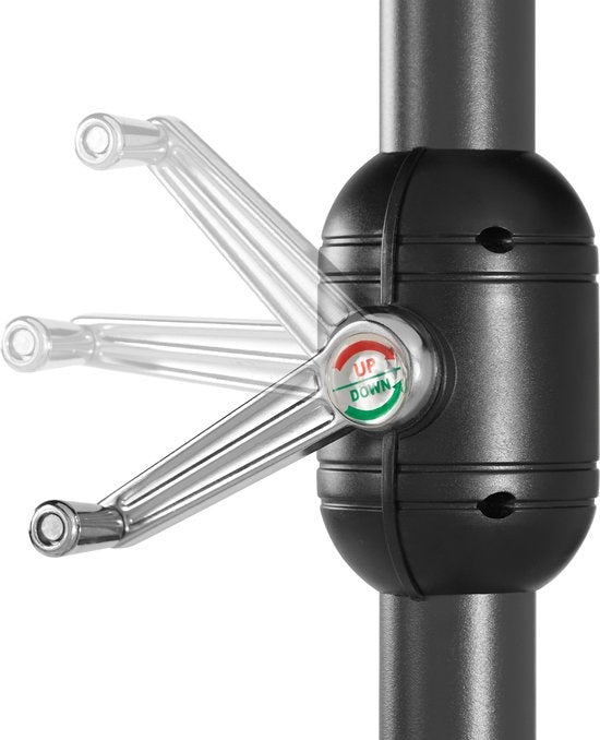 tectake® - Parasol double Silia - Parasol de terrasse - Parasol XXL - gris - 404256