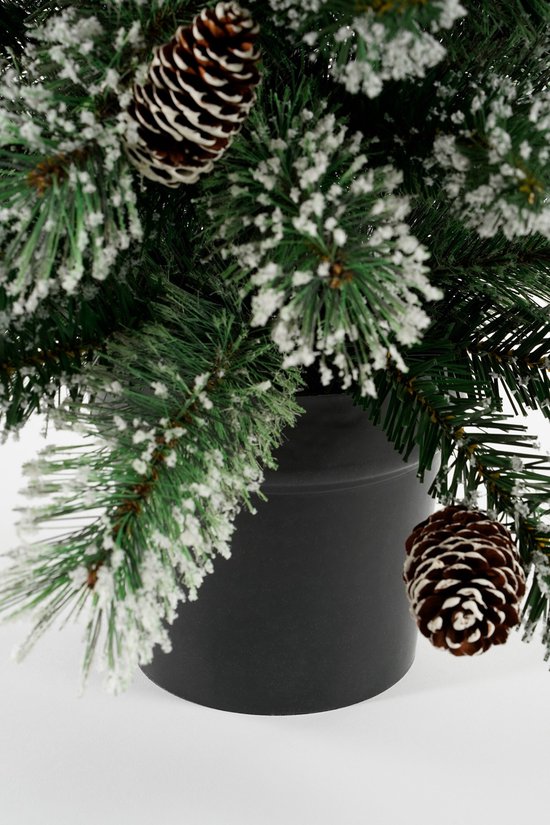 Black Box Trees Vandans Artificial Christmas Tree in Pot - H90 x Ø48 cm - Green Frosted