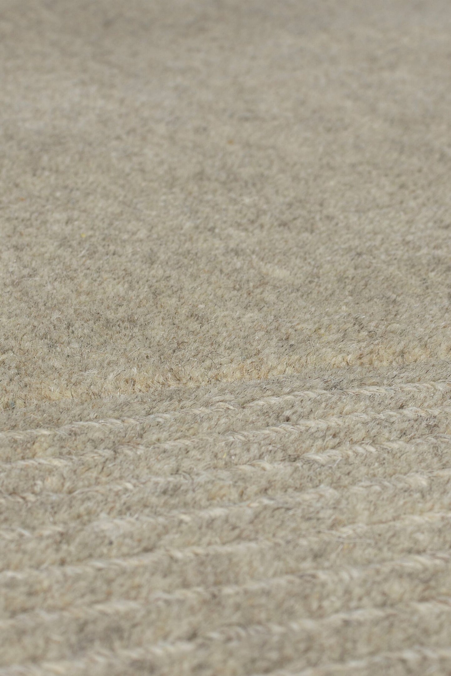Tapis Flair Rugs TEXTURED WOOL BORDER - Ivory 160x230 cm 100% Laine