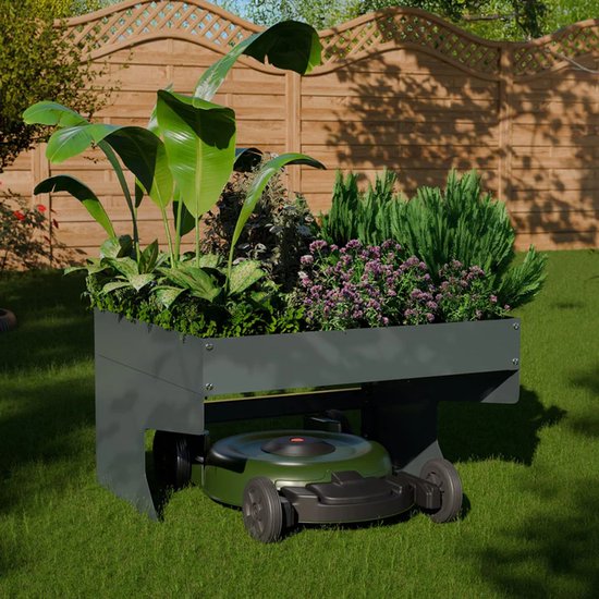 Robot de tonte garage - Avec bac à plantes - Anthracite