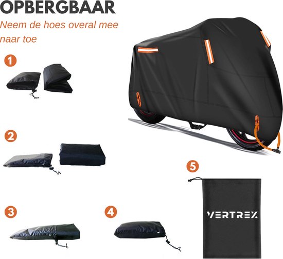 Vertrex Motorcycle Cover & Scooter Cover - with Windshield - Scooter Cover - Waterproof Outdoor - Motorcycle Cover