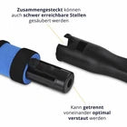 Grattoir à glace LICARGO avec balai à neige – Doté d'une lame extra-large, de brosses souples et d'une poignée ergonomique – Pour voitures et SUV – Plastique noir et bleu – Soixante-sept centimètres