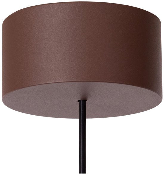 Lucide WELLS - Suspension intérieur/extérieur - Ø 10 cm - LED - 1x8 W 2700 K - IP54 - Brun rouille | Essential