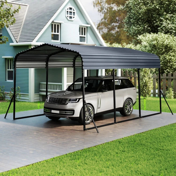 Abri de voiture Coast 440 x 300 cm - Toit en acier - Poutrelles renforcées - Charge de neige 120 kg