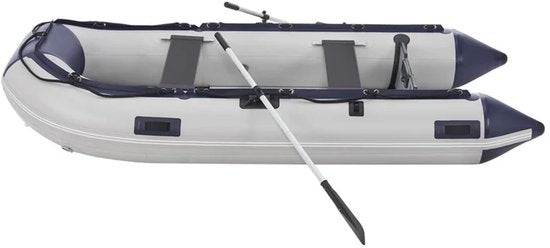Bateau gonflable / Dinghy gonflable / boat - 2 banquettes - Gris - 2 pagaies incluses