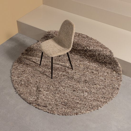 chaise de salle à manger Marije - Chenille - Naturelle - Lot de 4