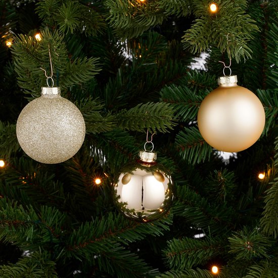 Set de boules de Noël House of Seasons - 26 pièces - Ø7 cm - Verre - Champagne