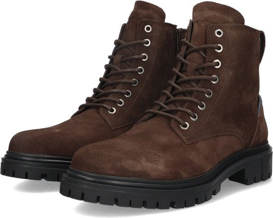 Bottes McGregor pour homme - Marron - Bottes de vétéran - Daim - Lacets