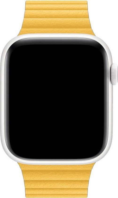 Apple Leather Loop L pour l'Apple Watch Series 1 / 2 / 3 / 4 / 5 / 6 / 7 / 8 / 9 / SE / Ultra (2) - 42 / 44 / 45 / 49 mm - Meyer Lemon