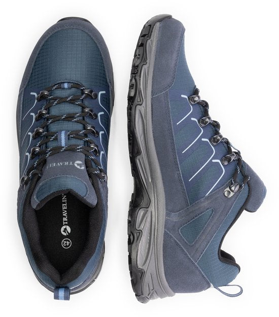 Travelin' Lokken pour homme - Chaussures de randonnée basses - Imperméables - Bleu