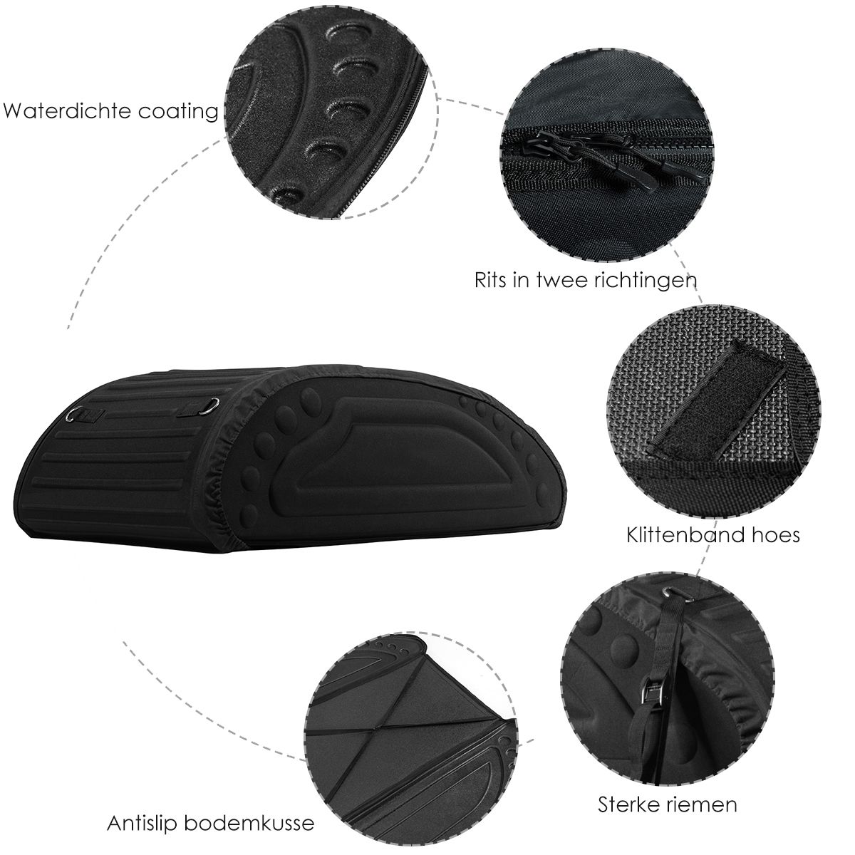 Sac de toit Coast - capacité de 400 litres - imperméable - pliable - noir