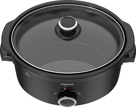 Tomado TSC3501B - Mijoteuse - 3,5 litres - Cuve intérieure en céramique - 3 niveaux de chaleur - Fonction maintien au chaud - Sans PFAS - Noir