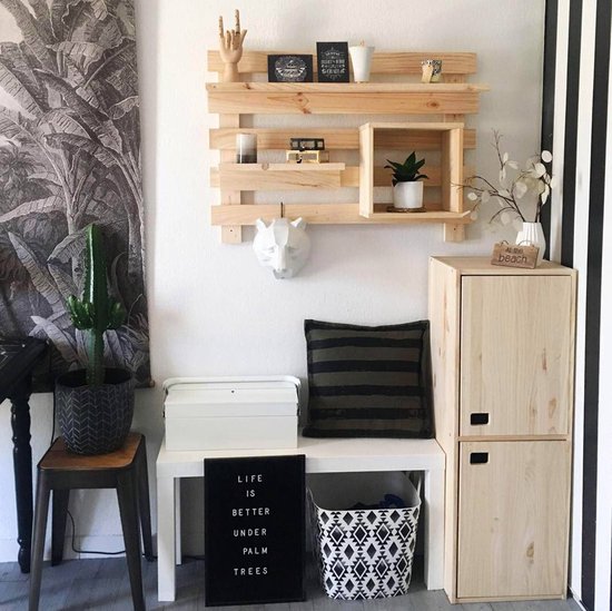 Astigarraga Armoire murale avec portes - Pin PEFC - 105x37cm