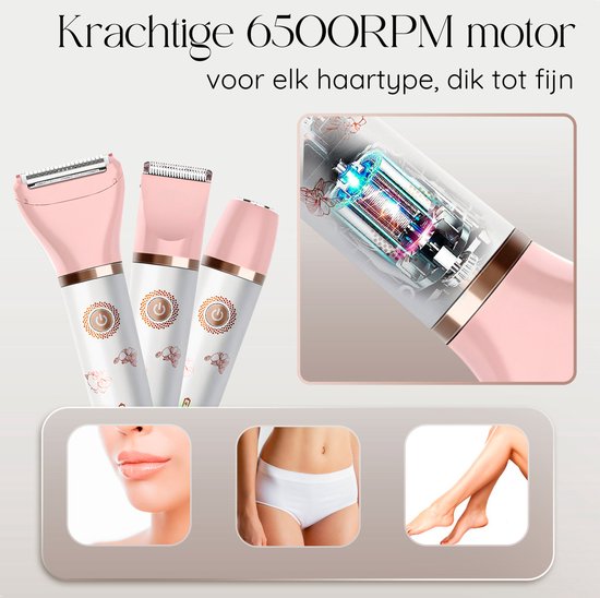 Sansbeauté® 3-in-1 rasoir de femme - électrique - tondeuse - rechargeable par USB