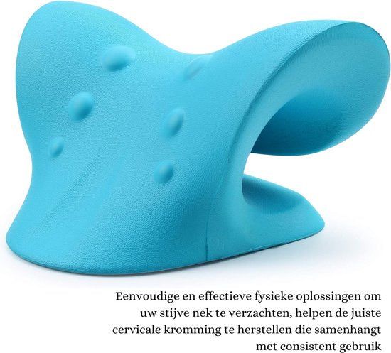 Relaxeur de cou et d'épaules - Dispositif de traction cervicale pour le soulagement de la douleur de l'ATM et l'alignement de la colonne cervicale - Oreiller chiropratique pour la relaxation et le confort