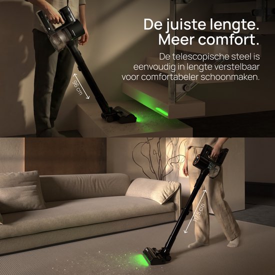 Aspirateur balai sans fil Skrub 500 W - 60 min - 32 kPa - HEPA H13 - Aspirateur à main - Aspirateur sans fil et sans sac