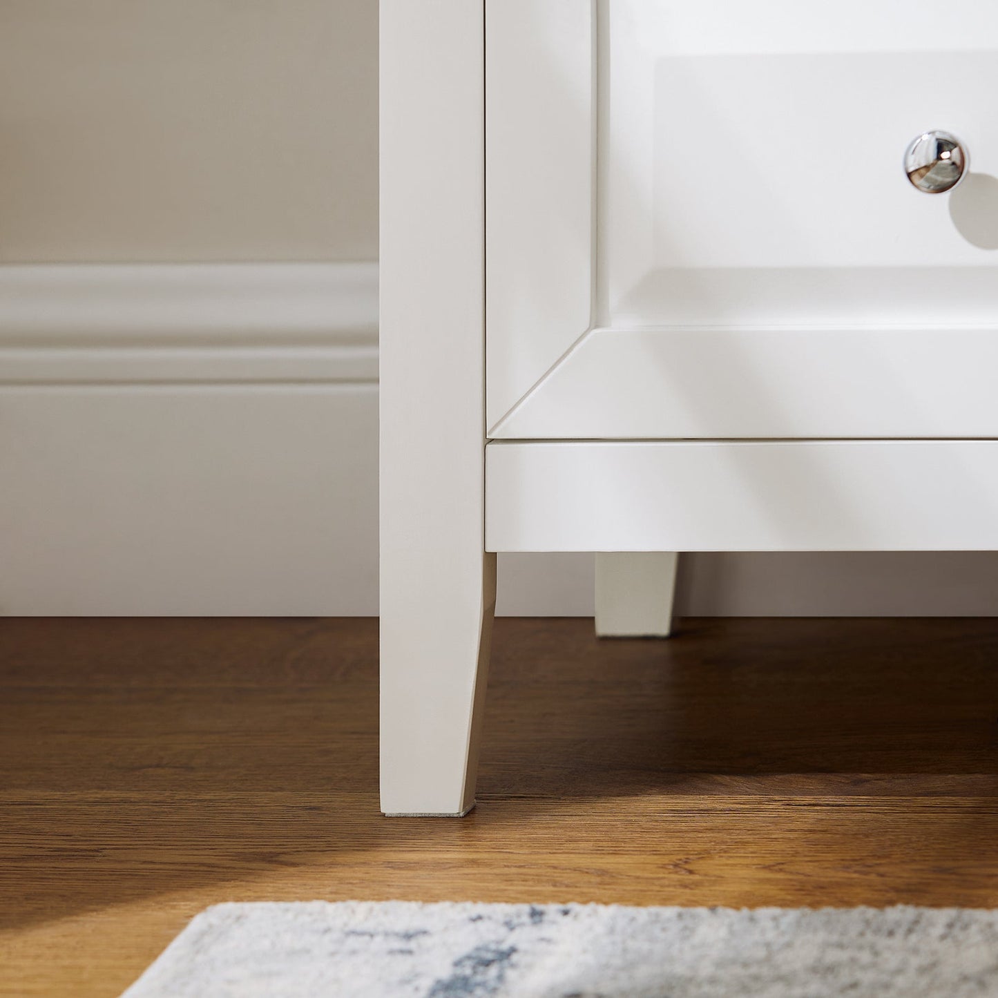 SoBuy Table d'appoint - Avec porte et tiroir - max 50 kg - 45 x 35 x 60 cm - Blanc