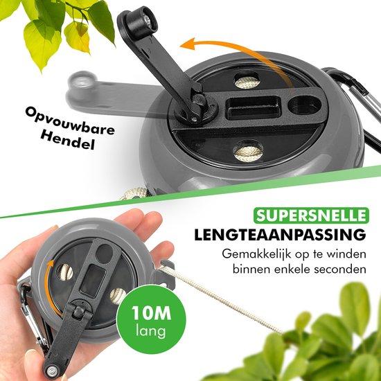 Travelhawk corde à linge rétractable - extensible - cordes à linge - corde à linge roulante - corde à linge 10 mètres - corde à linge rétractable - corde à linge camping - corde à linge